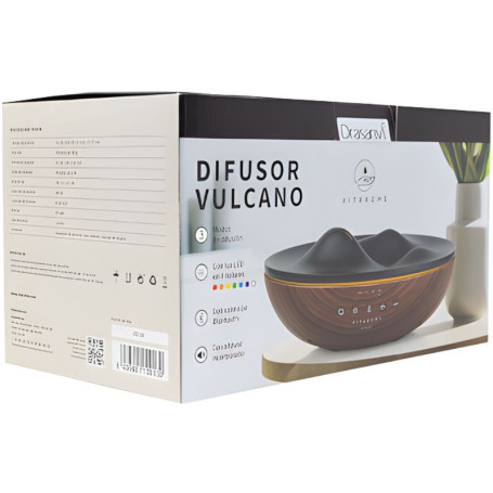 DIFUSOR AROMATERAPIA VULCANO BLUETOOTH X088B DRASANVI