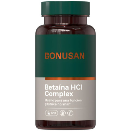 BETAÍNA HCL COMPLEX 120 CÁPSULAS BONUSAN