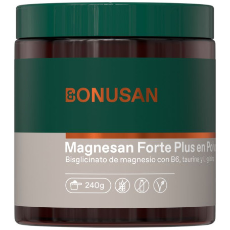 MAGNESAN FORTE PLUS EN POLVO 240G BONUSAN