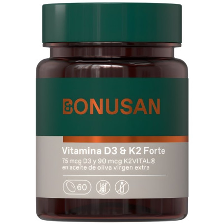 VITAMINA D3 & K2 FORTE 60 PERLAS BONUSAN