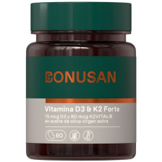 VITAMINA D3 & K2 FORTE 60 PERLAS BONUSAN