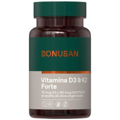 VITAMINA D3 & K2 FORTE 120 PERLAS BONUSAN