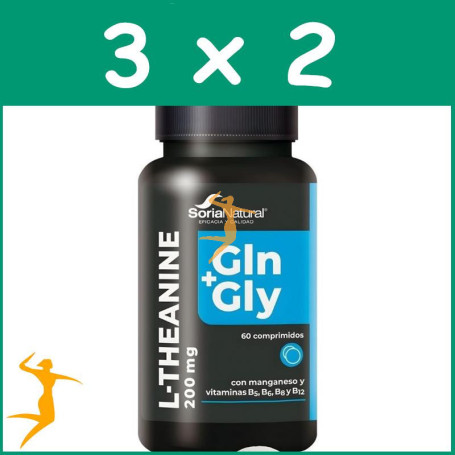 Pack 3x2 L-THEANINA COMPLEX 60 COMPRIMIDOS SORIA NATURAL
