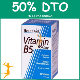 VITAMINA B5 690Mg. 30 COMPRIMIDOS HEALTH AID OFERTA 2 UD