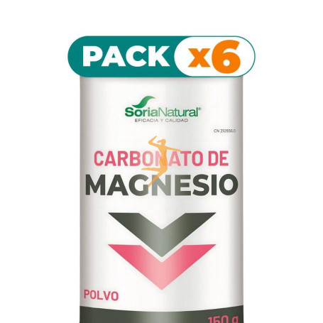 Pack 6x CARBONATO DE MAGNESIO 150Gr. SORIA NATURAL
