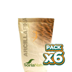 Pack 6x ARCILLA FINA 1Kg. SORIA NATURAL