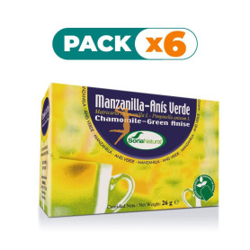 Pack 6x INFUSIONES MANZANILLA/ANÍS SORIA NATURAL