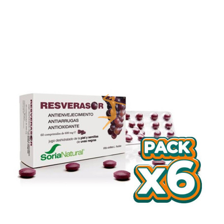Pack 6x RESVERASOR 60 COMPRIMIDOS SORIA NATURAL
