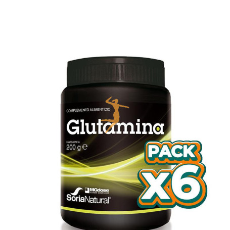 Pack 6x GLUTAMINA 200Gr. MGDOSE
