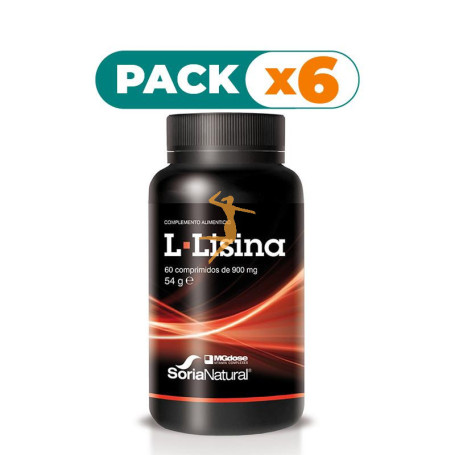 Pack 6x L-LISINA 60 COMPRIMIDOS MGDOSE