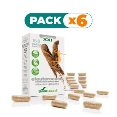 Pack 6x 15-S ELEUTEROCOCO FÓRMULA XXI 30 CÁPSULAS SORIA NATURAL