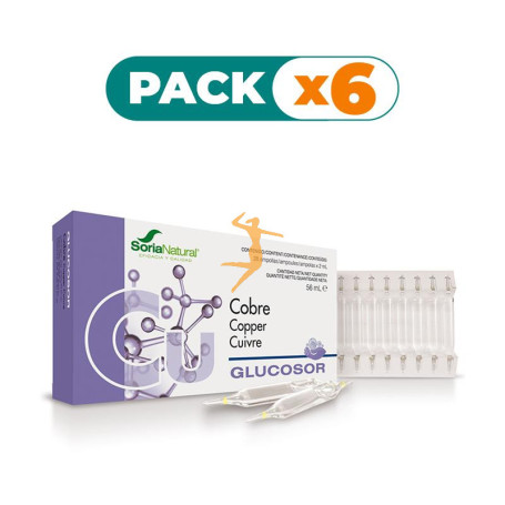 Pack 6x GLUCOSOR COBRE 28 VIALES SORIA NATURAL