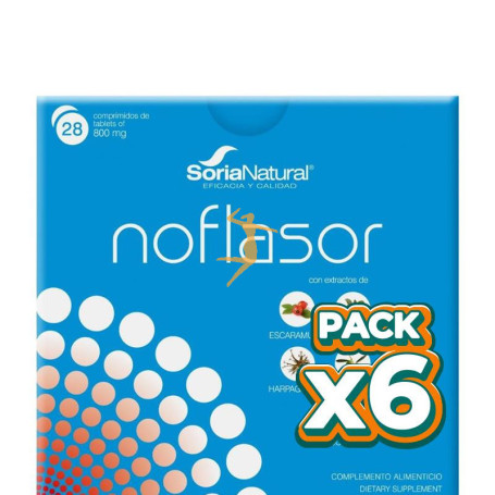 Pack 6x NOFLASOR 28 COMPRIMIDOS SORIA NATURAL