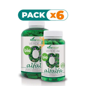 Pack 6x VERDE DE ALFALFA BIO 240 CÁPSULAS SORIA NATURAL