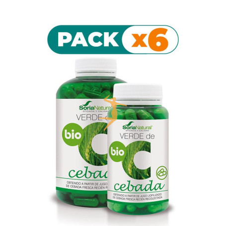 Pack 6x VERDE DE CEBADA BIO 240 CÁPSULAS SORIA NATURAL