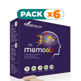 Pack 6x MEMOALZ 60 COMPRIMIDOS DE 1100Mg. SORIA NATURAL