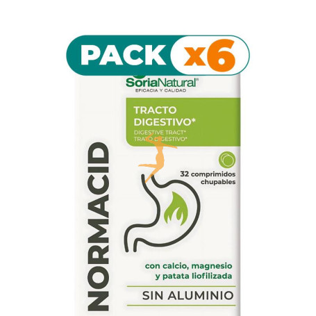 Pack 6x NORMACID CITRUS 32 COMPRIMIDOS SORIA NATURAL