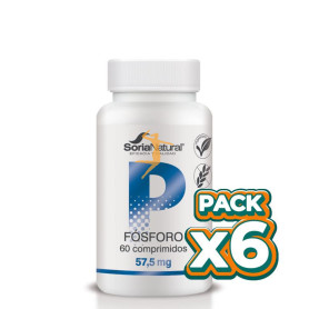 Pack 6x FOSFORO 1450 mgrs. x 60 LIBERACION SOSTENIDA SORIA NATURAL