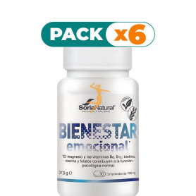 Pack 6x BIENESTAR EMOCIONAL 30 COMPRIMIDOS SORIA NATURAL