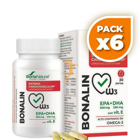 Pack 6x BONALIN EPA+DHA 30 PERLAS SORIA NATURAL