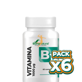 Pack 6x VITAMINA B12 LIBERACIÓN SOSTENIDA 60 COMPRIMIDOS SORIA NATURAL