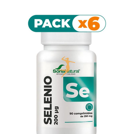 Pack 6x SELENIO LIBERACIÓN SOSTENIDA 90 COMPRIMIDOS SORIA NATURAL