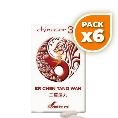 Pack 6x CHINASOR 36 ER CHEN TANG WAN 30 COMPRIMIDOS SORIA NATURAL