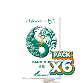 Pack 6x CHINASOR 51 DANG GUI 30 COMPRIMIDOS SORIA NATURAL