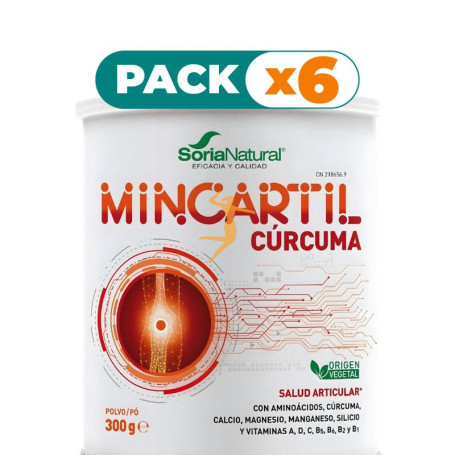 Pack 6x MINCARTIL REFORZADO POLVO 300GR SORIA NATURAL