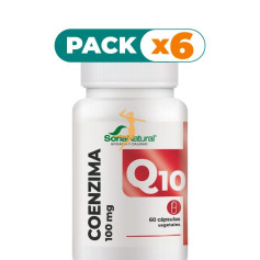 Pack 6x COENZIMA Q10 60 CÁPSULAS VEGETALES SORIA NATURAL
