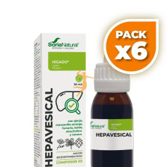 Pack 6x COMPOSOR 03 HEPAVESICAL 50ML SORIA NATURAL