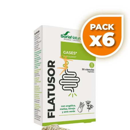 Pack 6x FLATUSOR 30 CÁPSULAS SORIA NATURAL