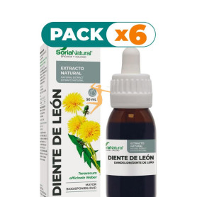 Pack 6x EXTRACTO DE DIENTE DE LEÓN 50ML SORIA NATURAL