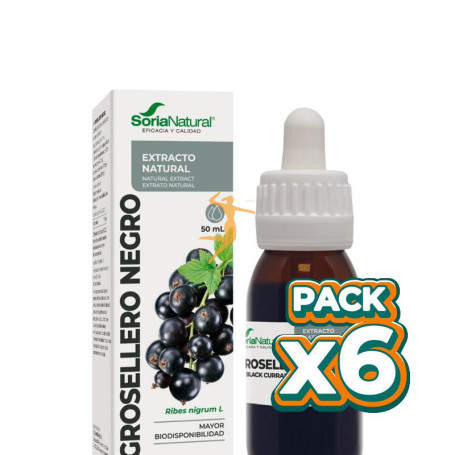 Pack 6x EXTRACTO DE GROSELLERO NEGRO 50ML SORIA NATURAL