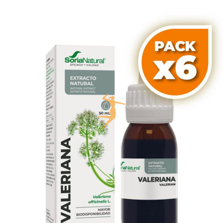 Pack 6x EXTRACTO DE VALERIANA 50ML SORIA NATURAL