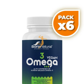 Pack 6x OMEGA-3 VEGANO 60 PERLAS SORIA NATURAL