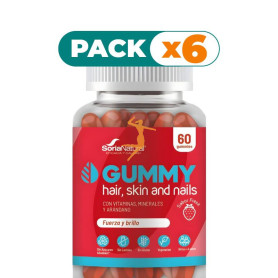 Pack 6x PELO, PIEL Y UÑAS 60 GOMINOLAS SORIA NATURAL