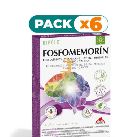 Pack 6x FOSFOMEMORIN 20 AMPOLLAS INTERSA