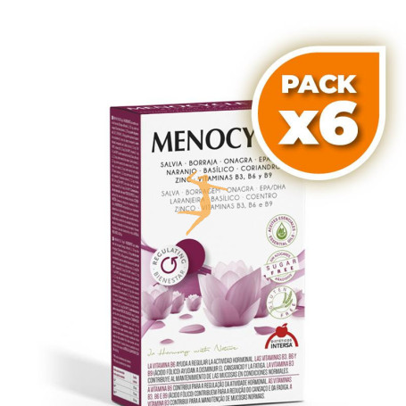 Pack 6x MENOCYCLE 60 PERLAS INTERSA