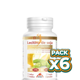 Pack 6x LECITINA DE SOJA CON BIOFLAVONOIDES 90 CÁPSULAS INTERSA