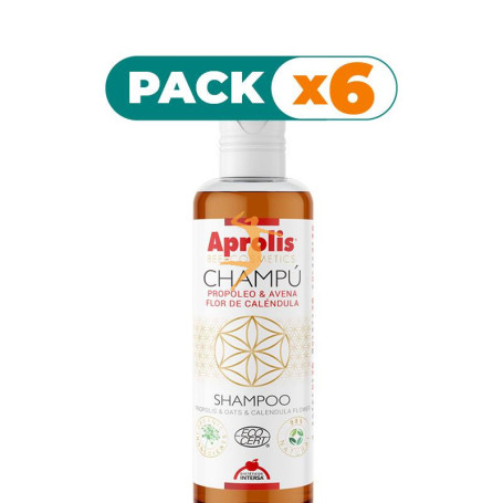 Pack 6x CHAMPÚ DE PROPOLEO ECOCERT 200Ml. INTERSA