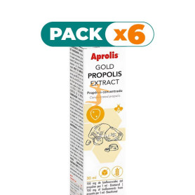 Pack 6x APROLIS GOLD PROPOLIS EXTRACT CONCENTRADO 30ML INTERSA