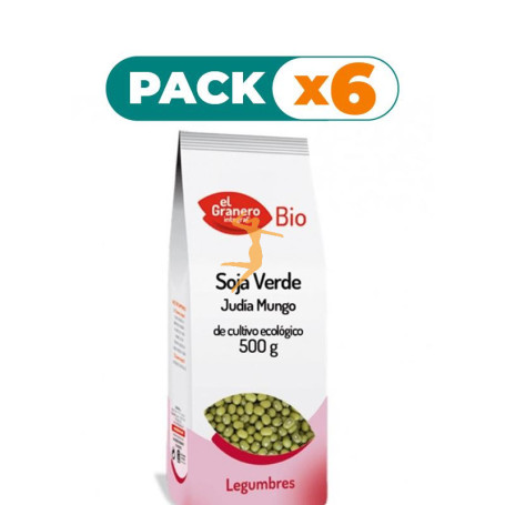 Pack 6x SOJA VERDE (JUDÍA MUNGO) BIO 500Gr. EL GRANERO