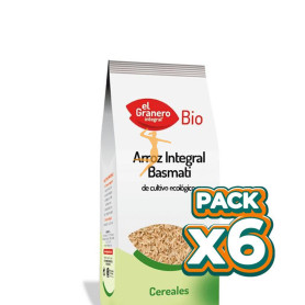 Pack 6x ARROZ INTEGRAL BASMATI BIO 500Gr. EL GRANERO