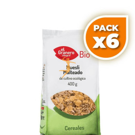 Pack 6x MUESLI MALTEADO BIO 400Gr. EL GRANERO