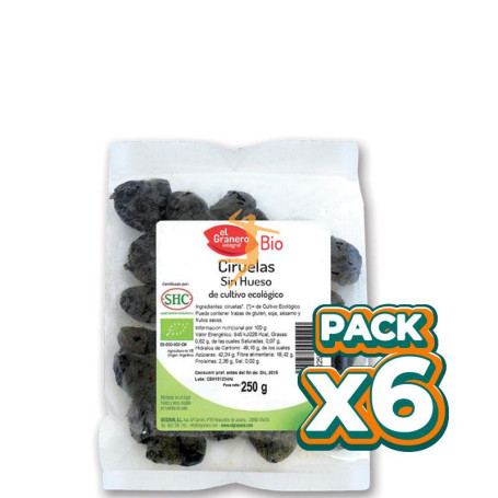 Pack 6x CIRUELAS SIN HUESO BIO 250Gr. EL GRANERO