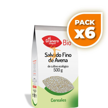Pack 6x SALVADO DE AVENA FINO BIO 500Gr. EL GRANERO