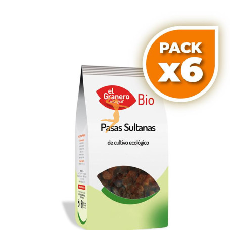 Pack 6x PASAS SULTANAS BIO 250Gr. EL GRANERO