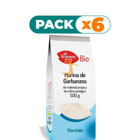 Pack 6x HARINA DE GARBANZOS BIO 500Gr. EL GRANERO