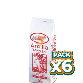 Pack 6x ARCILLA VERDE (BOLSA) 1Kg. EL GRANERO
